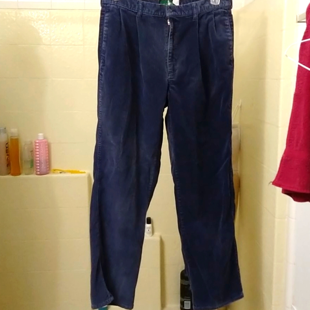 Men's Hunt Club blue corduroy pants, size 34
